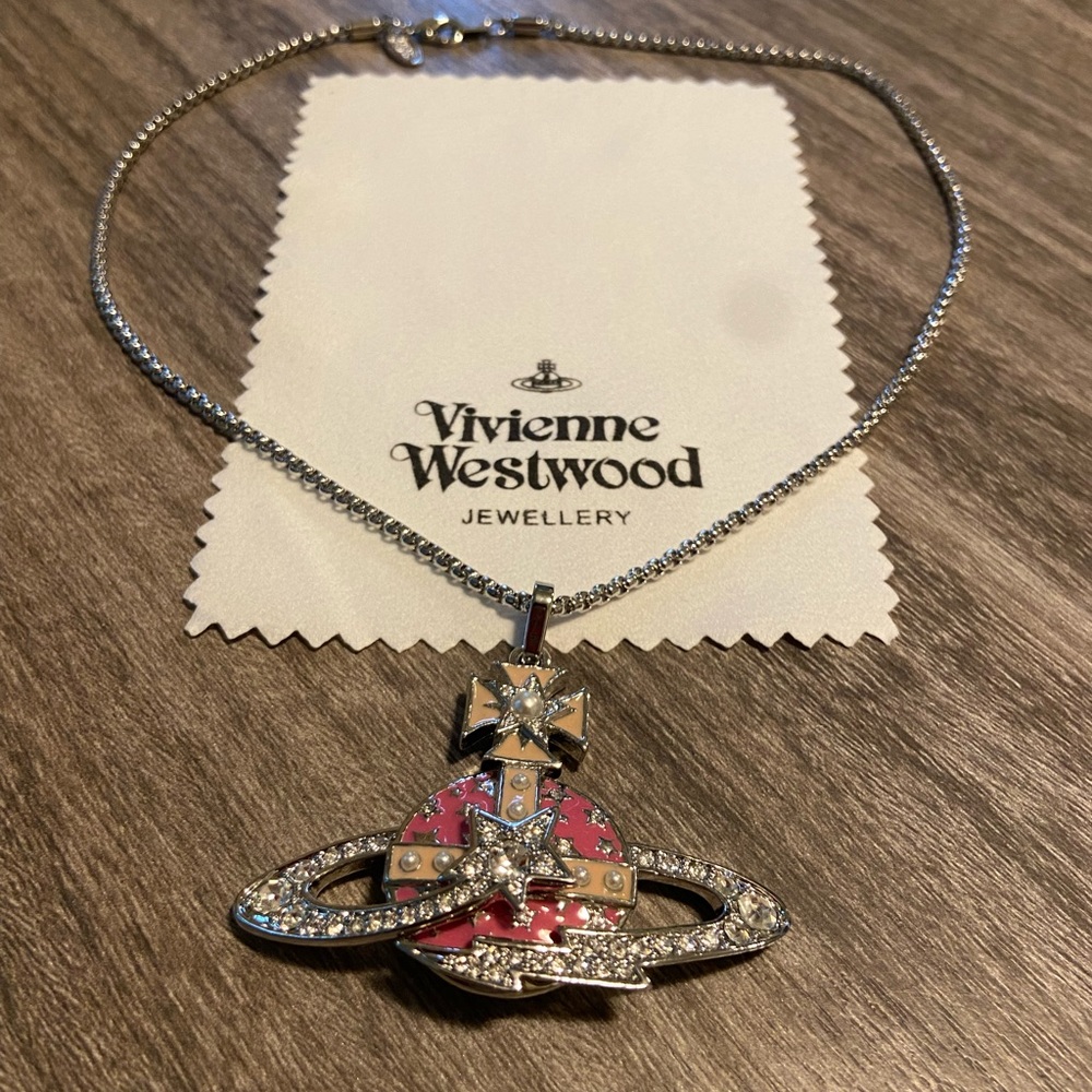 Vivienne Westwood Pink Orb Necklace
